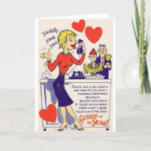 Vintage Vinegar Valentine - The Gossip, Feiertagskarte