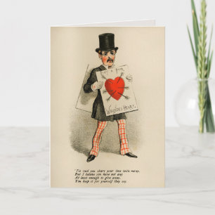 Vintage Vinegarine Valentine Card Feiertagskarte
