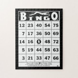 Vintage Vintage Bingo-Karte der Eintagsfliege-| Puzzle