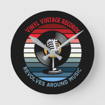 Vintage Vinyl-Platten Design Wall Clock
