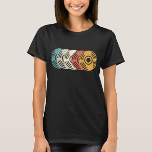 Vintage Vinyl-Platten Retrofarben T-Shirt
