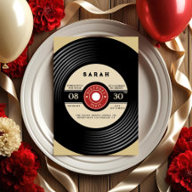 Vintage Vinyl Record Geburtstagseinladung