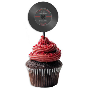 Vintage Vinyl Record Geburtstagsparty Sticker - Re