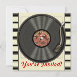 Vintage Vinyl-Record-Party Einladungen