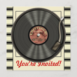 Vintage Vinyl-Record-Party Einladungen