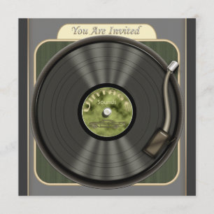 Vintage Vinyl-Record-Party Einladungen