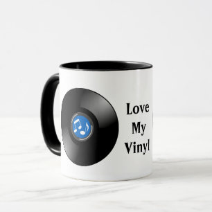 Vintage-Vinyl-Schallplatten-Design-Tasse Tasse