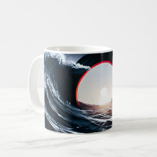 Vintage Vinyl Surf Wave Ozean Retro Musik Kaffeetasse