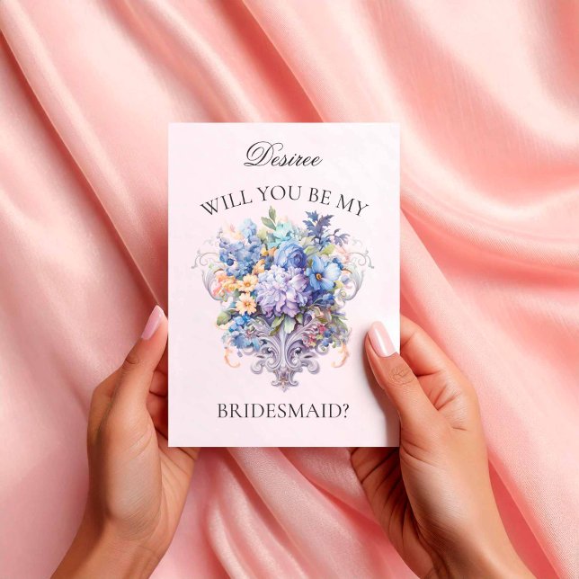 Vintage violette Blumen Vorschlag Einladung (Von Creator hochgeladen)