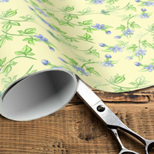 Vintage Violetten Romantisches Blumenmuster Geschenkpapier