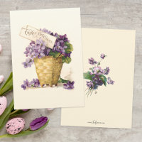 Vintage Violetten und Ostergrüße