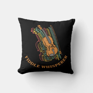 Vintage Violin Fiedel Flüsterer Pun Keramik Kissen