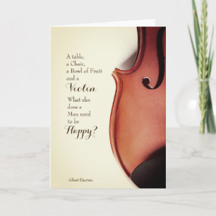 Vintage Violine-Quote Karte