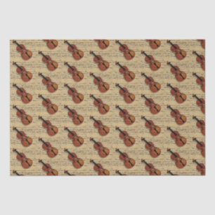 Vintage Violine Seidenpapier