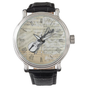 Vintage Violinen-Musik-Uhr Armbanduhr