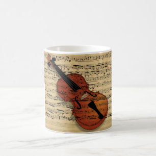 Vintage-Violinmusik Tasse