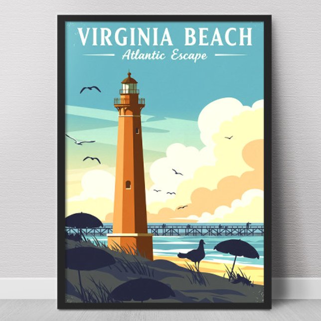 Vintage Virginia Beach Poster (Von Creator hochgeladen)