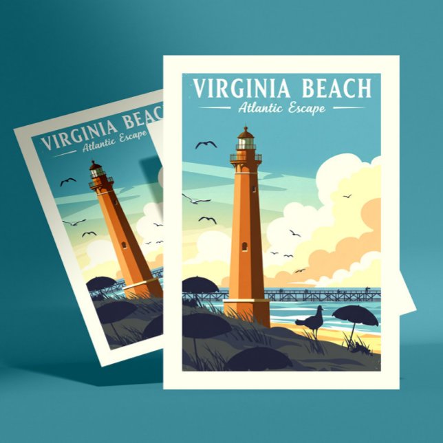 Vintage Virginia Beach Postkarte (Von Creator hochgeladen)