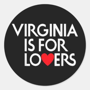 Vintage Virginia ist für Liebhaber _1 Runder Aufkleber