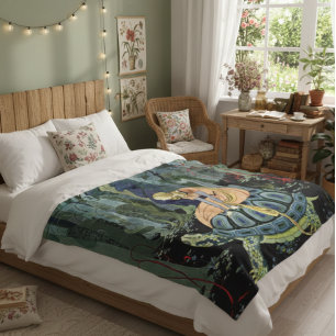 Vintage Virginia Sterrett Princess Reitet Schildkr Fleecedecke