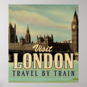 Vintage-Visit-London-Plakat Poster