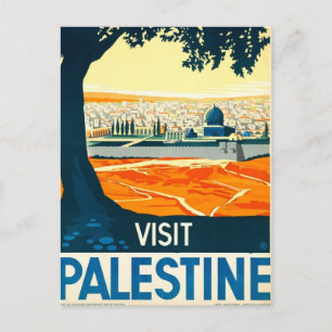 Vintage Visit Palestine Adv Postkarte