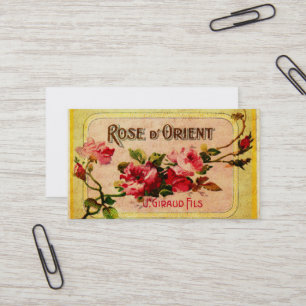 Vintage Visitenkarte für französische Rose