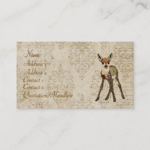 Vintage Visitenkarte Little Rose Fawn