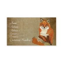 Vintage Visitenkarte Red Fox