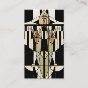 Vintage Visitenkarte: Schwarze Leiste Visitenkarte