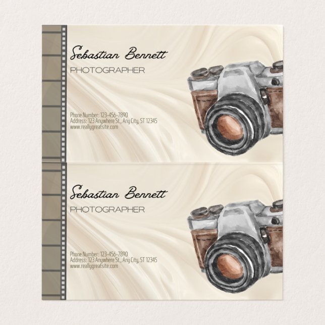 Vintage Visitenkarte Visitenkarten (Innenseite Aufgefaltet)