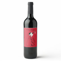 Vintage Vixen Weinlabel