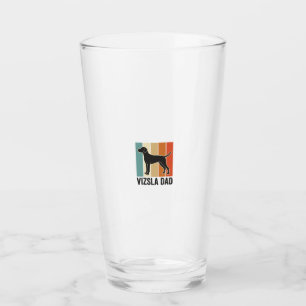 Vintage Vizsla Papa Hunde Liebhaber Shirt Design_1 Glas