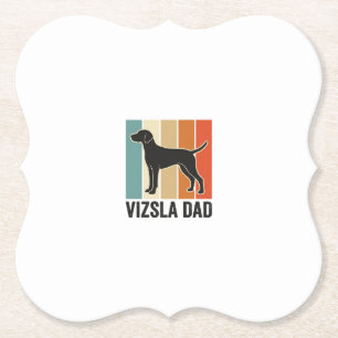 Vintage-Vizsla-Vater-Hunde-Liebhaber-Shirt-Design_ Untersetzer