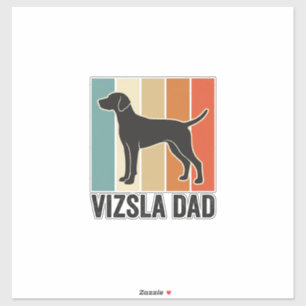 Vintage-Vizsla-Vater-Hundeliebhaber-Shirt-Design_1 Aufkleber