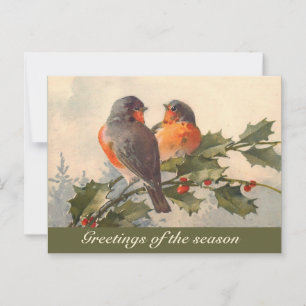 Vintage Vögel auf der Postkarte