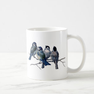 Vintage Vögel auf einer Niederlassung Kaffeetasse