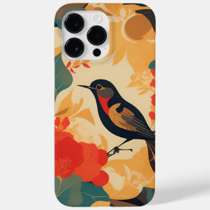 Vintage-Vogel-Blumen-Blätter Case-Mate iPhone 14 Pro Max Hülle