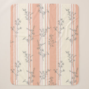 Vintage-Vogel-Blüten-Toile-Streifen (9) Sherpadecke