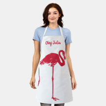 Vintage Vögel, ein rosafarbener Flamingo mit einem