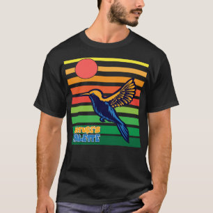 Vintage-Vogel-Illustration Kolibri-Kunst T-Shirt