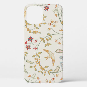 Vintage-Vögel im Laub mit Blumen nahtloses Muster Case-Mate iPhone Hülle