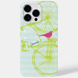 Vintage-Vogel-Limettengrün-Fahrrad-Muster Iphone 5 Case-Mate iPhone 14 Pro Max Hülle