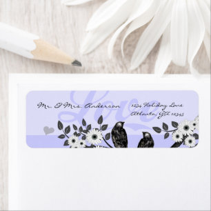 Vintage Vögel Musical Lilac-Adresse