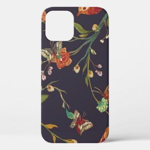 Vintage Vogel, Schmetterling, Stickerei Wasserfarb Case-Mate iPhone Hülle