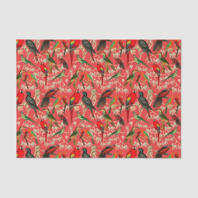 Vintage Vögel Seidenpapier (Vorderseite)