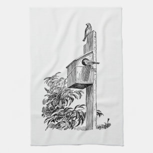 Vintage Vögel und Birdhouse Küchentücher