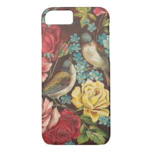 Vintage Vögel und Blumen Case-Mate iPhone Hülle