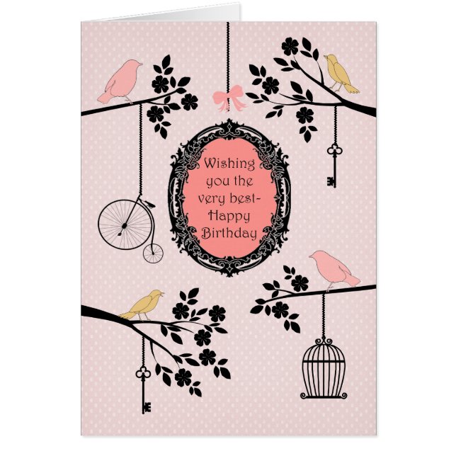 Vintage Vögel und Niederlassungen (Vorne)