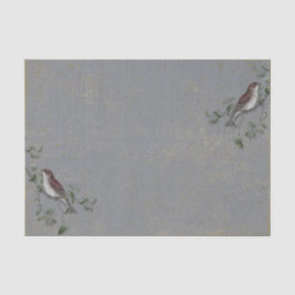 Vintage Vögel und Zweige Seidenpapier